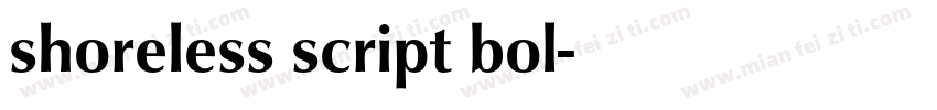 shoreless script bol字体转换
